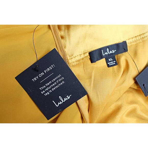 New w/Tags - Lulu’s Dreamy Romance Backless Maxi Dress in Mustard, size XL - Picture 3 of 13